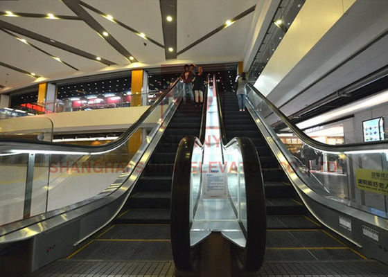 Three Cascade VVVF Commercial Escalator with Stainless Steel 304 Structure and 0.5m/s Speed