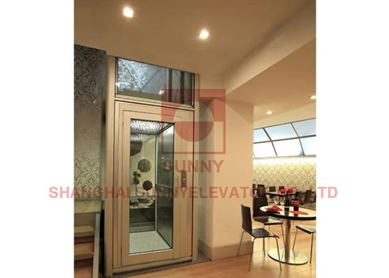 Luxury 2 Floors 2 Stops Villa Elevator Vvvf Door Control 500kg Load