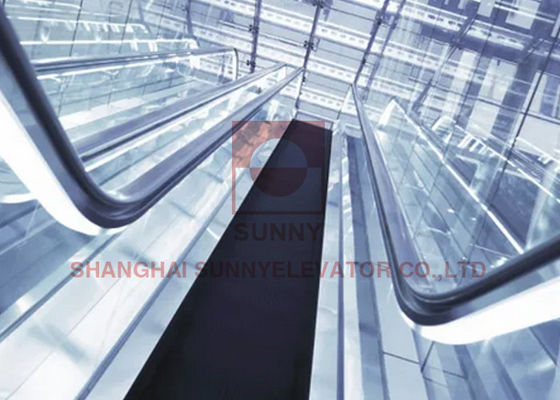 Hairline Stainless Steel Shopping Mall Escalator 0.5m/S With Energy Saving System