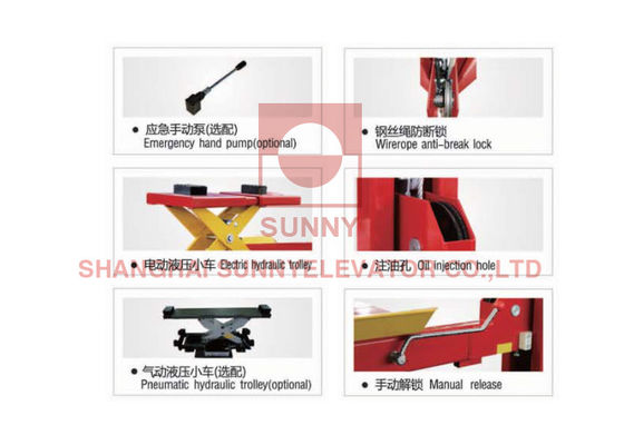 5000kg Hydraulic Rope Drive Four Post Auto Parking Lift Automatically Stop