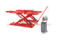 Rising Fling  Mid Position Electric Hydraulic Car Scissor Lift With Safety Alarm Device