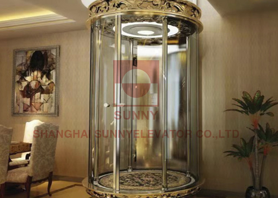 Villa Round Observation Residential Panoramic Elevator Pvc Flooring