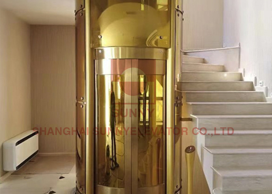 Villa Round Observation Residential Panoramic Elevator Pvc Flooring