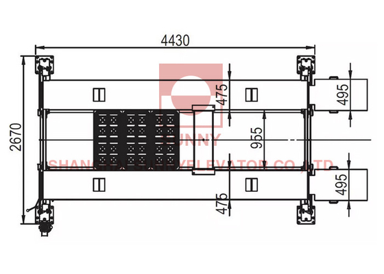 4 Post Auto Hoist Car Storage Lift Hydraulic Double Deck Parking Lift