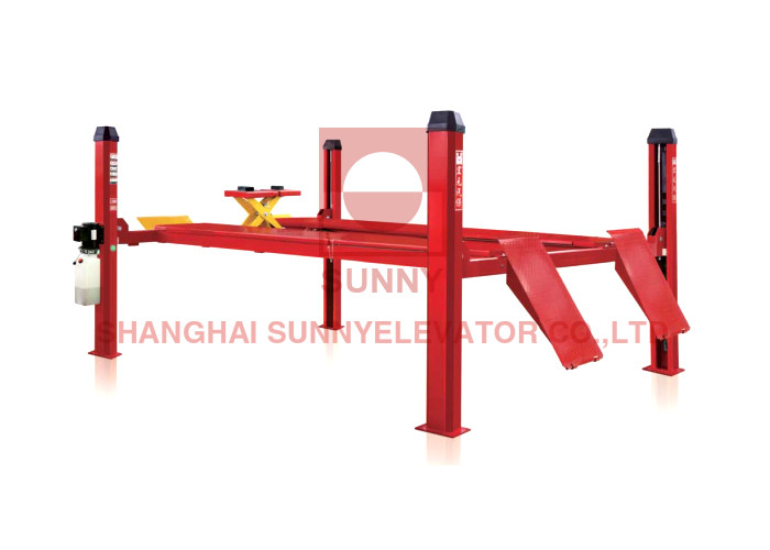 5000kg Hydraulic Rope Drive Four Post Auto Parking Lift Automatically Stop