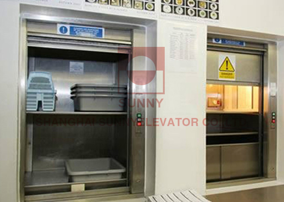 Window Type Restaurant Dumbwaiter Lift Stainless Steel Goods Elevator