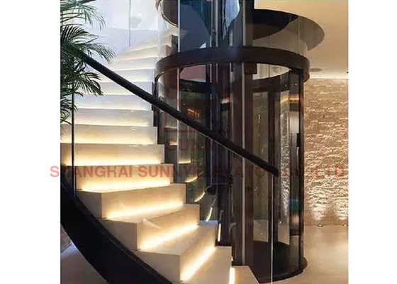 2 - 5 Person Residential Home Elevators With Glass Shaft