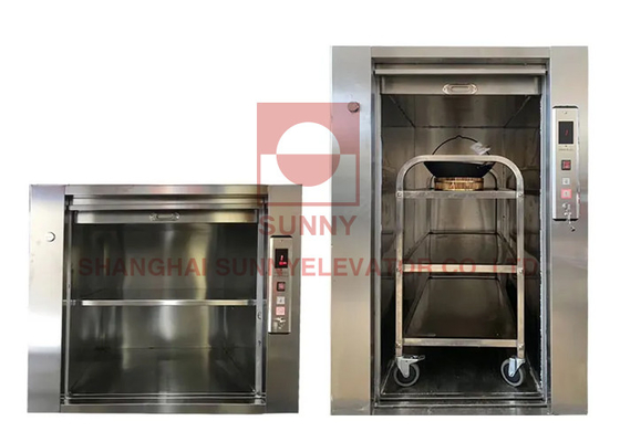 Library Hotel Restaurant Kitchen Food Dumbwaiter Elevator Electric 2 Stops 150Kg