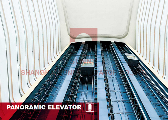 Fuji Panoramic Elevator 12 People Passenger Residential Glass Elevator