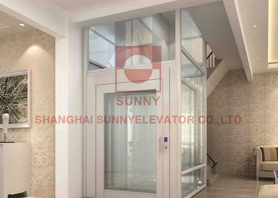 320-400kg VVVF Drive Technology Ventilated Home Elevators With Protective Net