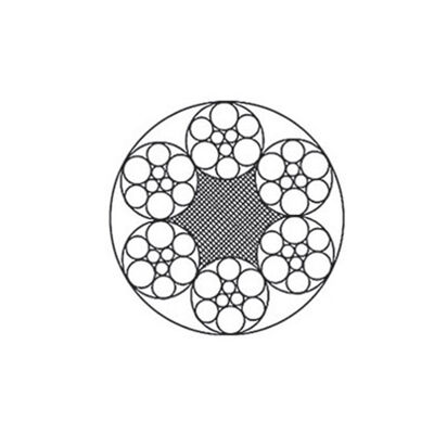 Steel Wire Rope 6x7/6x9W, Galvanized Or Ungalvanized, FC/IWS Core, 1.8-36mm, 1570-1870 MPa
