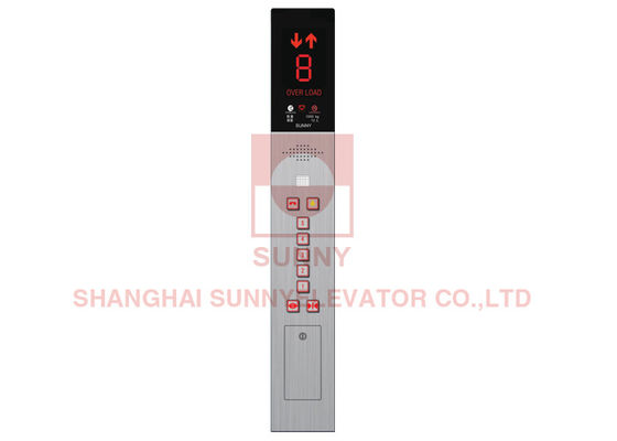 CE ISO Hairline Stainless Steel Panel Elevator COP With Round Button For Elevator Parts