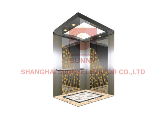 450kg 1.75m/S Passenger Gearless Observation Elevator With Deceleration Device
