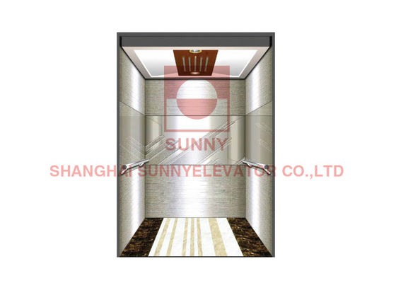 380V Load 2000kg 2.5m/S Vvvf Driving Machine Room Lift Stainless Steel