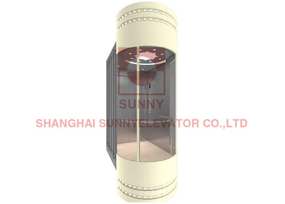 1600kg 3.0m/S Stainless Steel Residential Glass Panoramic Elevator