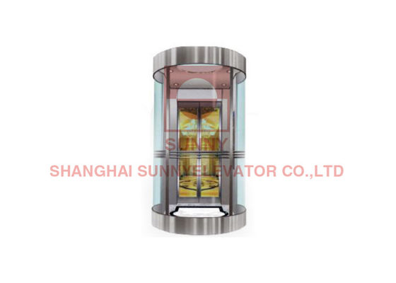 400kg Single Door Panoramic MRL Interior Home Elevator Elegant