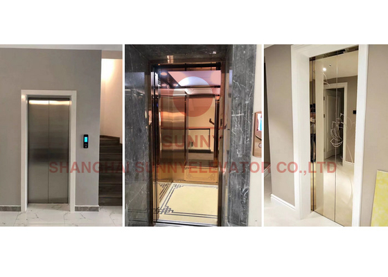 Stainless Steel 304 Residential Home Elevators Translucent Rated Load 400kg