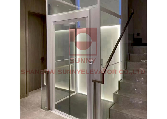 300kg Hydraulic Mini Residential Elevator Center Opening Door For Home