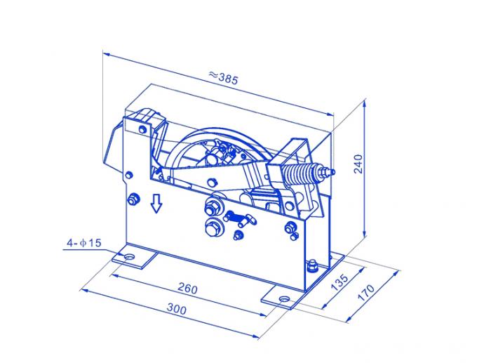 Machine-Room-Less Elevator Speed Governor with Ф200mm Rope Wheel